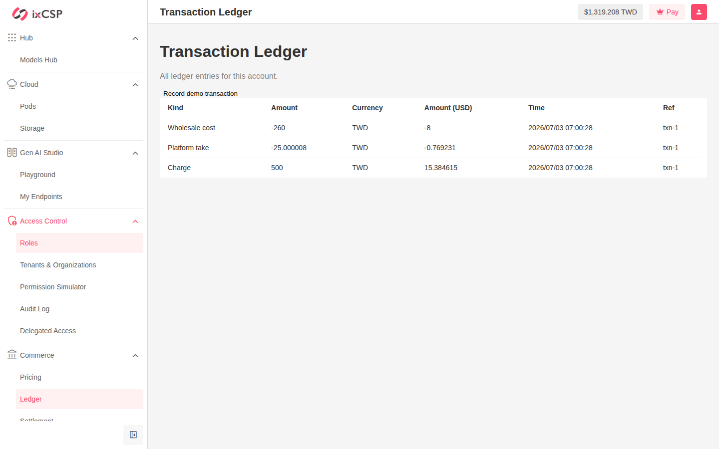 DC ledger